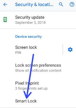 Πώς να χρησιμοποιήσετε το Smart Lock σε Android 9 Pie