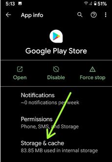 Εκκαθάριση της προσωρινής μνήμης του Google Play Store