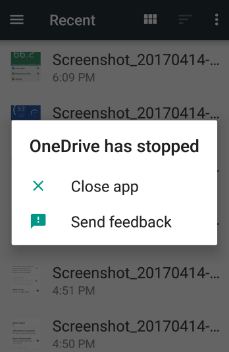 Η επιδιόρθωση του Onedrive έχει σταματήσει να λειτουργεί Android