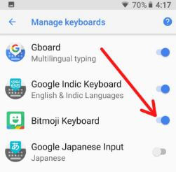 Χρησιμοποιήστε το πληκτρολόγιο Bitmoji στο πληκτρολόγιο Google
