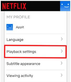 Αλλαγή ρυθμίσεων αναπαραγωγής στο Netflix Android