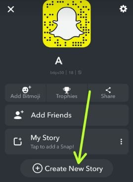 Δημιουργήστε νέα ιστορία σε συσκευές Android Snapchat