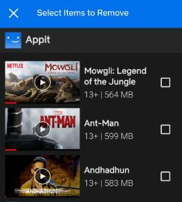 Διαγραφή ταινιών ή τηλεοπτικών εκπομπών που παρακολουθήσατε στο Netflix Android