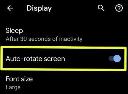 Ενεργοποιήστε την αυτόματη περιστροφή οθόνης στο Pixel 3