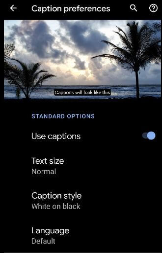 Ενεργοποιήστε τις προτιμήσεις υπότιτλων στο Pixel 4 XL